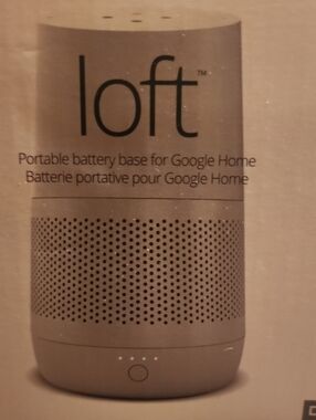 LOFT Portable Battery Base for Google Home in Light Gray
